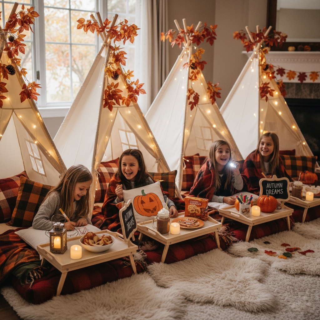 Whimsical teepee sleepover setup IMG 3672